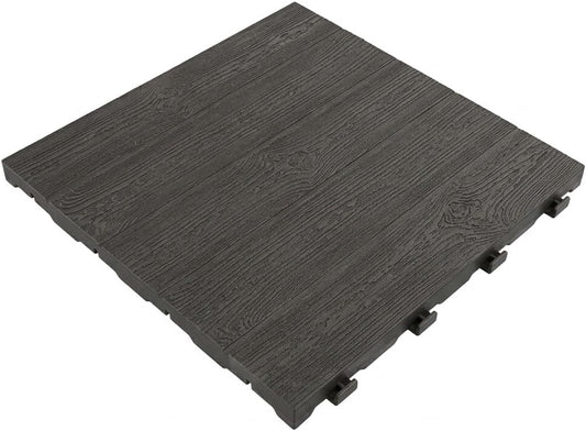 Piastrelle a Incastro per Esterni Effetto Legno 40x40 cm – 12 Pezzi - Lemag srl
