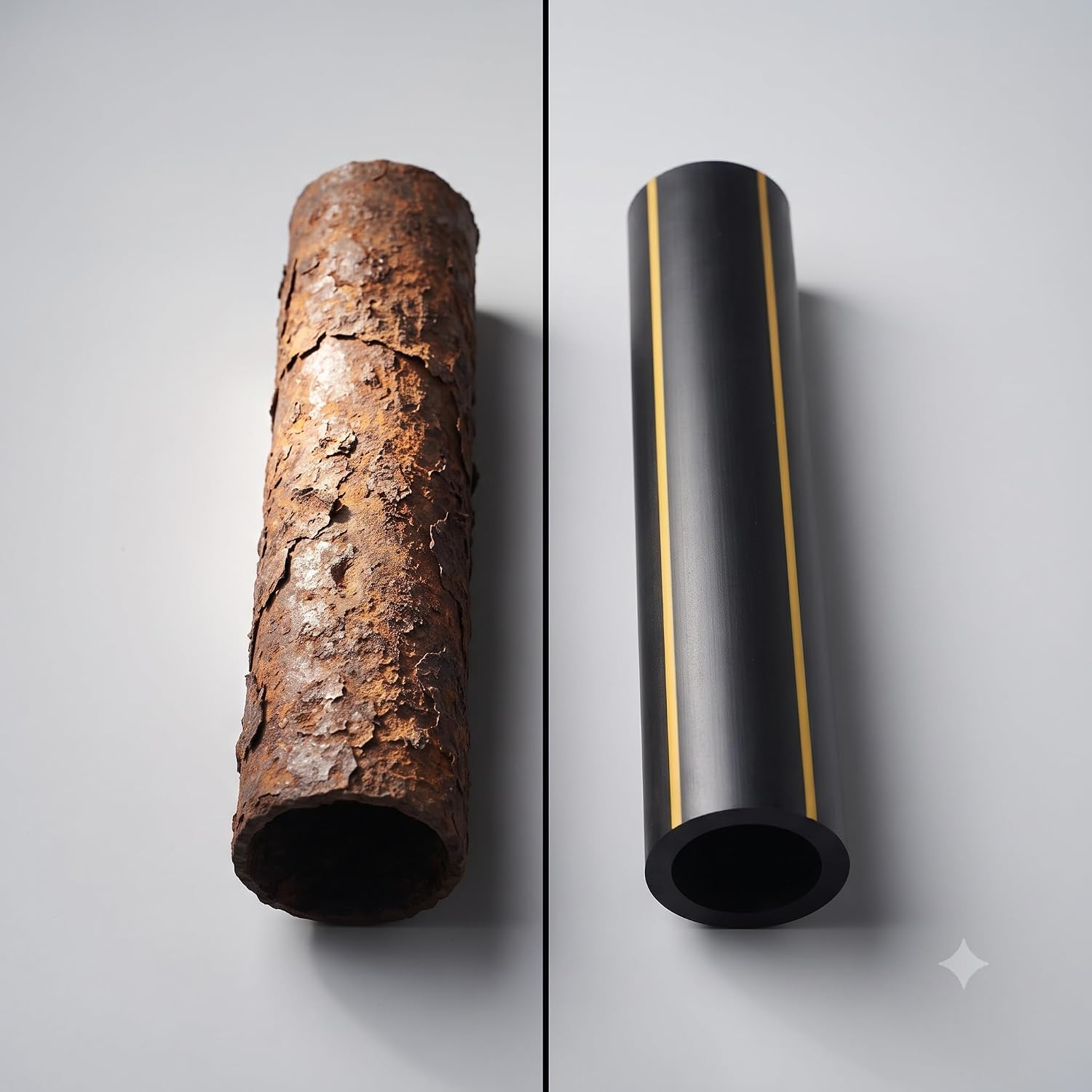 Tubo Polietilene Gas PE100 Alta Densità Ø20 x 3,0 mm Serie S5 in Rotolo 20 m — Nero con Bande Gialle, Conforme UNI EN 1555 e ISO 4437, per Condotte Gas Interrate Metano e GPL - Lemag srl
