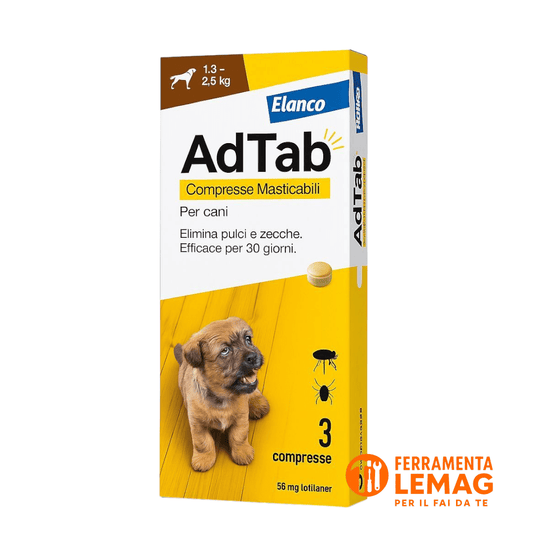 Adtab Elanco Cani – Compresse Antiparassitarie per Pulci e Zecche da 1,3 a 45 kg - Lemag srl