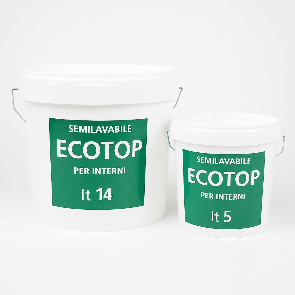 Pittura Semilavabile “Ecotop” per Interni Bianca – Secchio 14L o 5L – LEMAG SRL - Lemag srl