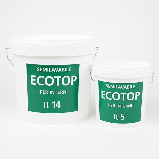 Pittura Semilavabile “Ecotop” per Interni Bianca – Secchio 14L o 5L – LEMAG SRL - Lemag srl