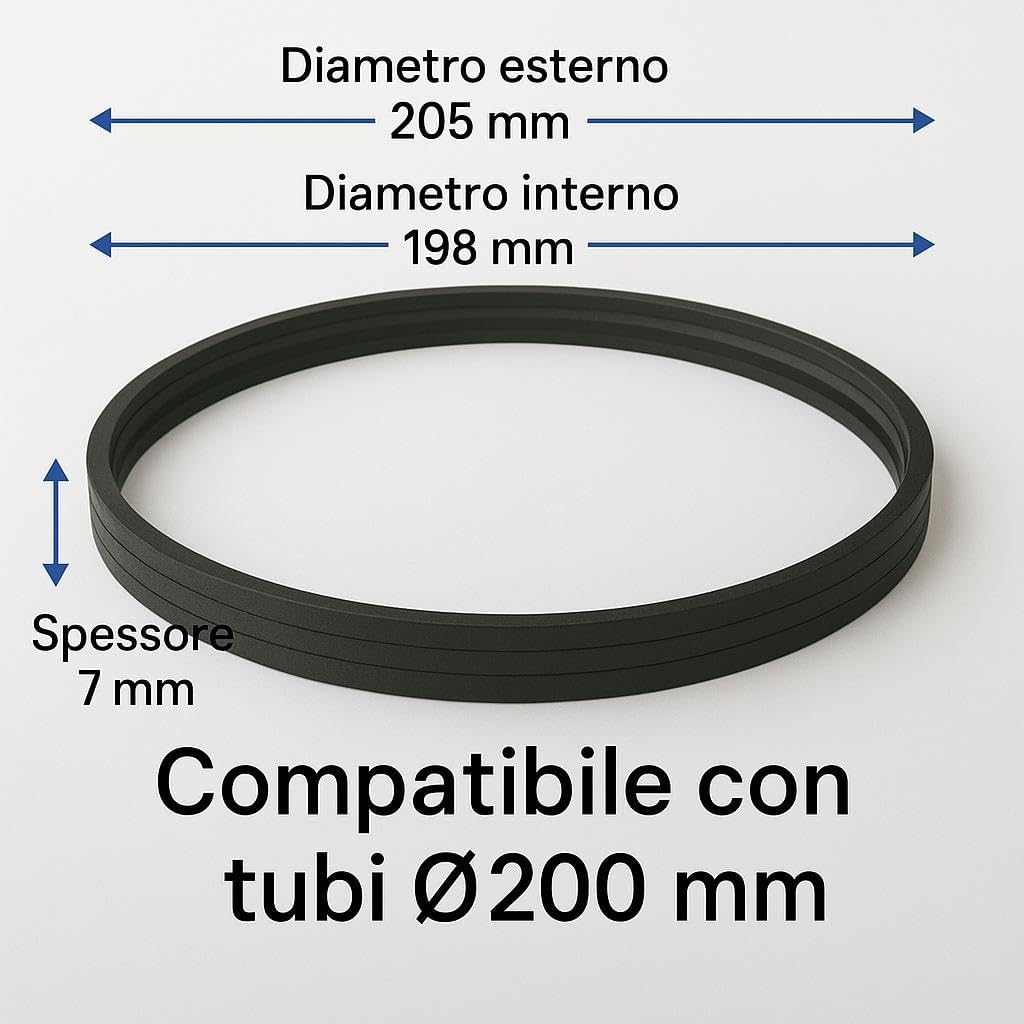 Guarnizioni in Silicone Ø 200 mm per Stufe a Pellet – Set 10 Pezzi - Lemag srl