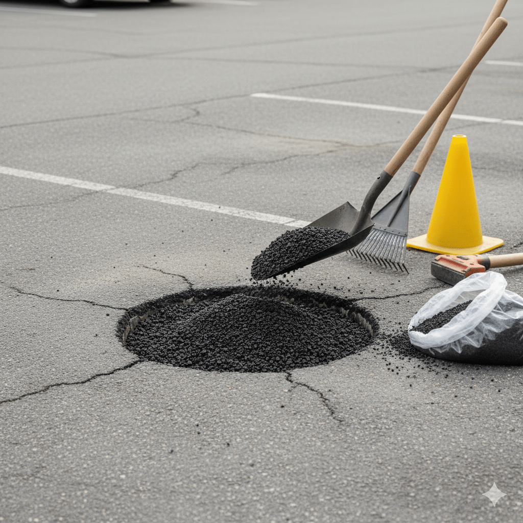 Conglomerato Bituminoso 25 Kg Asfalto a Freddo Per Riparazione Buche Strade - Lemag srl