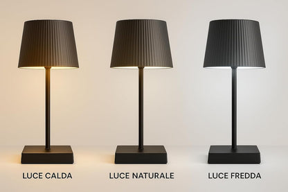 Lampada LED Ricaricabile da Tavolo Touch Bianca Fredda per Scrivania o Comodino - Lemag srl