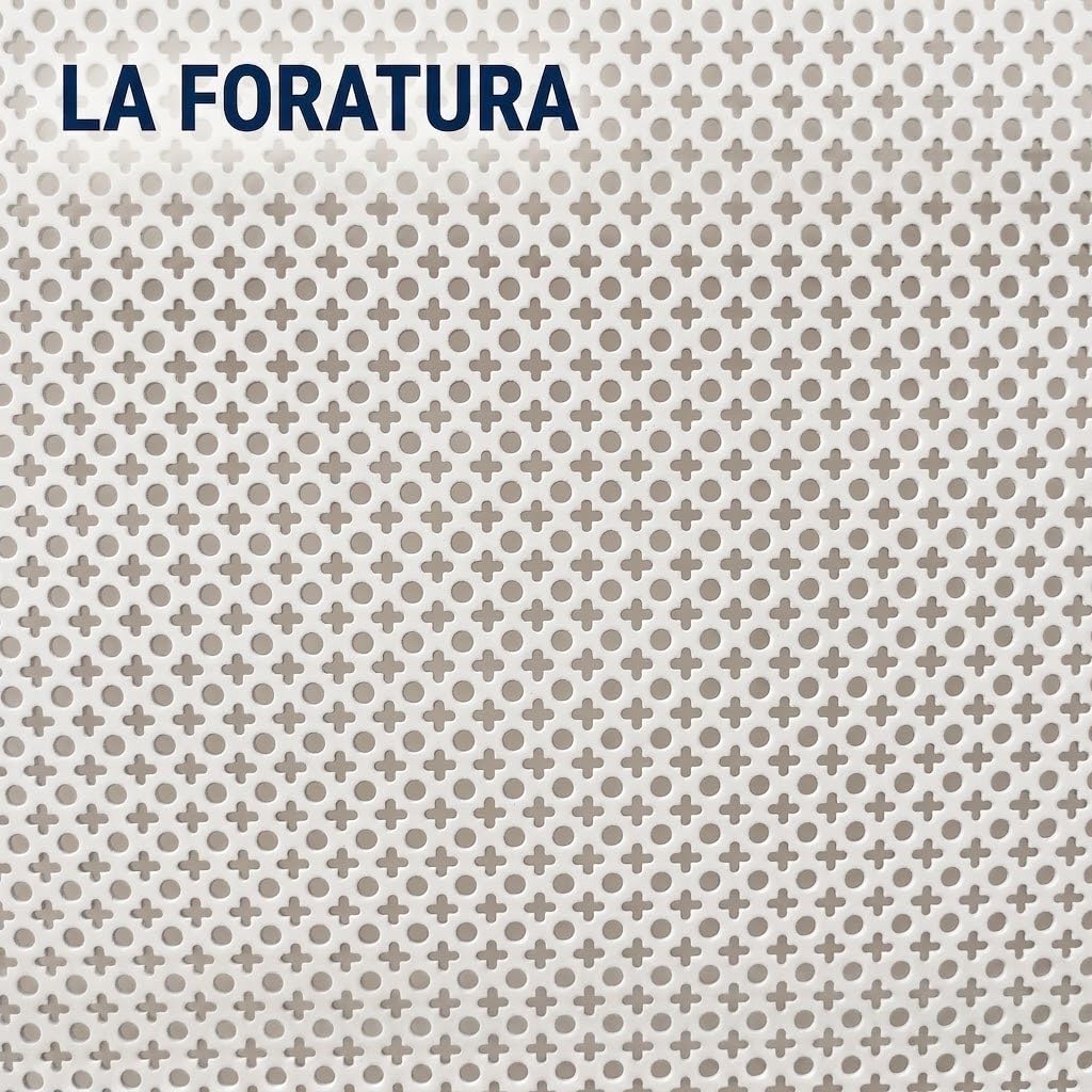 Lamiera Forata Alluminio Bianco - 2 Pannelli 100x100 cm, 2 mq - Spessore 1 mm - Copri Termosifone, Ante Mobili e Griglie - Già Tagliata, Arriva in Scatola - Lemag srl