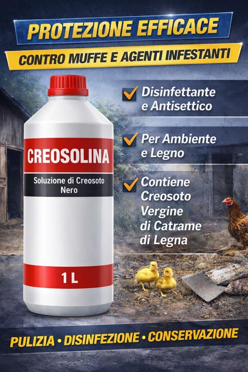 Creosolina 1 L – Detergente Concentrato per Pavimenti e Superfici Dure - Lemag srl