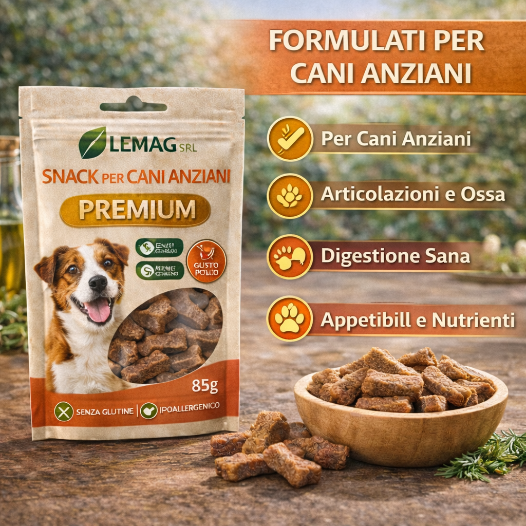 Snack per Cane Premium 5 Confezioni da 85 g Senza Glutine Ipoallergenico Addestramento LEMAG SRL - Lemag srl