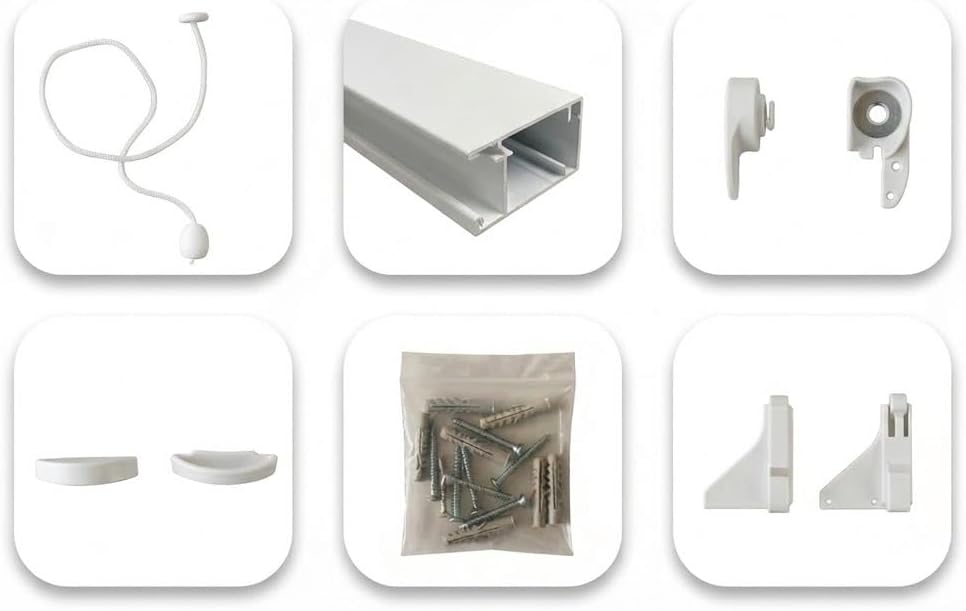 Kit Ricambi Zanzariera a Rullo 7 Pezzi Spazzolino Cordino Maniglie - Lemag srl