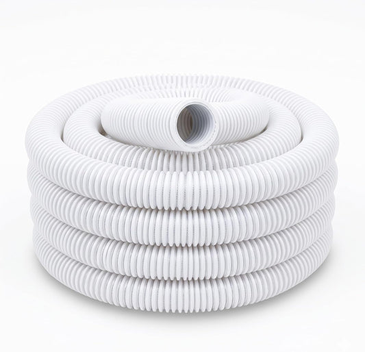 Tubo pompa piscina 32 mm flessibile e bianco lungo 3 metri per collegamento pompa filtro.