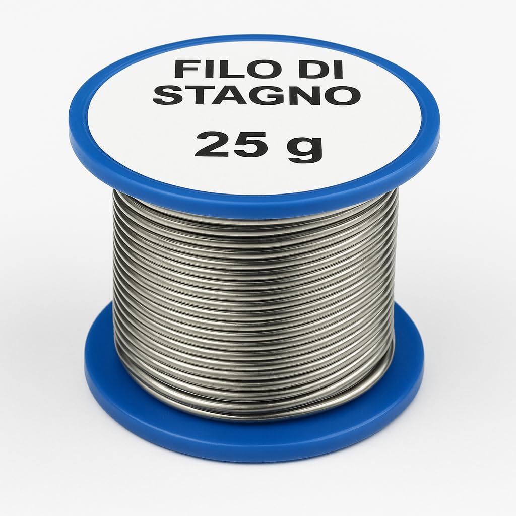 Filo di Stagno per Saldatura 25 g – Lega per Saldature Elettroniche ed Elettriche – Bobina per Stagno Saldante – Uso Hobbistico e Professionale - Lemag srl