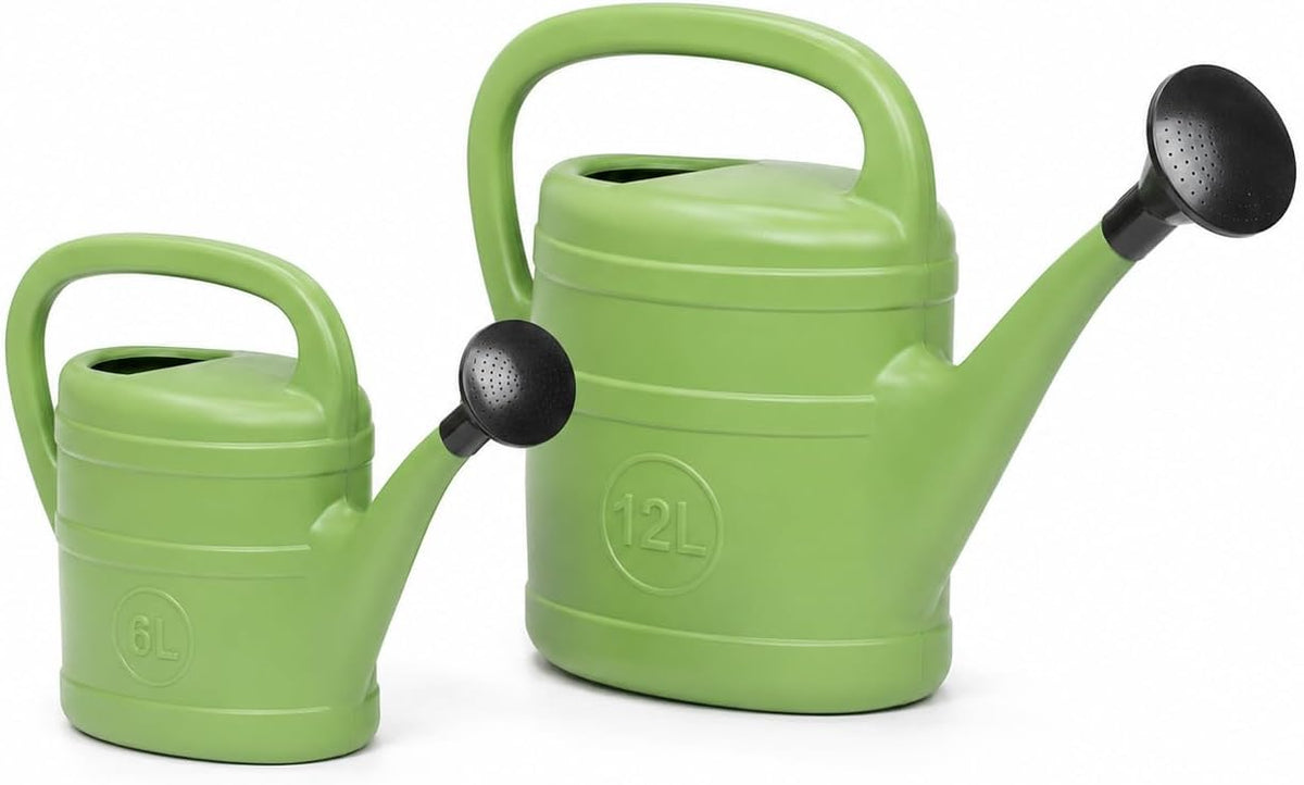 Set 2 Annaffiatoi 6 L + 12 L con Doccetta – Plastica Made in Italy - Lemag srl