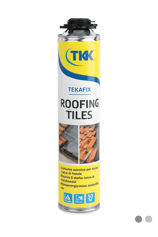 Schiuma Poliuretanica TKK Tegole e Tetti – Applicazione Pistola 750 ml – Grigio - Lemag srl