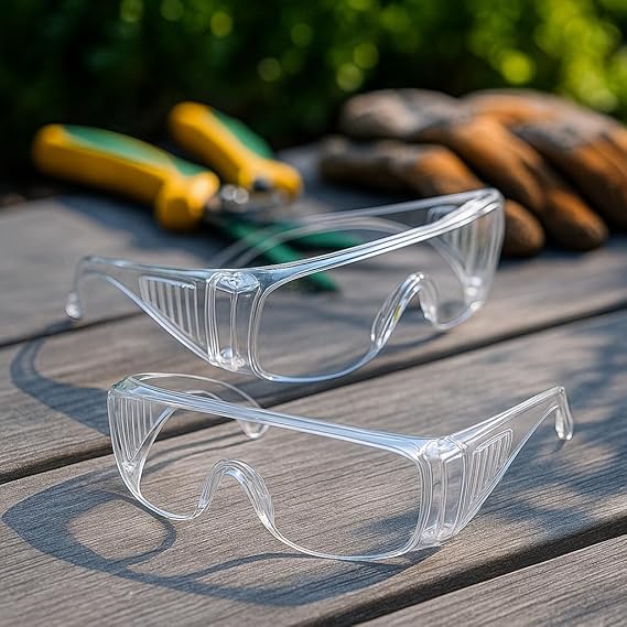 2 Paia Occhiali Protezione Lavoro EN166 Antigraffio Policarbonato DPI - Lemag srl