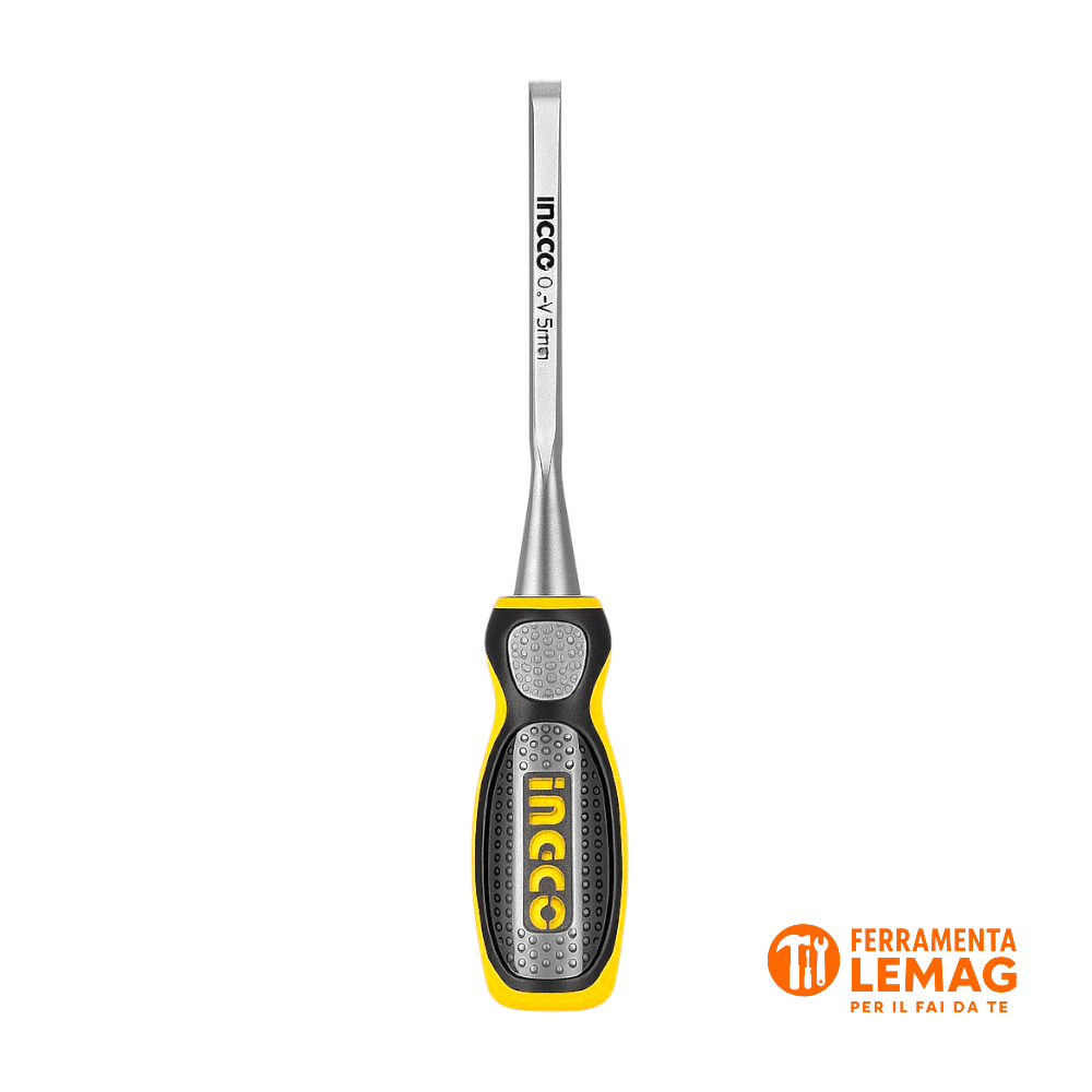 Ingco HWC0806 scalpello per legno 140x6 mm, preciso e resistente per lavori fini - Lemag srl