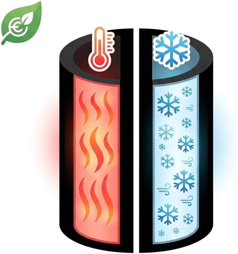 Tubo Termoisolante IT-Flex C1 in Barra 2 m — Guaina Isolante Elastomerica a Cellule Chiuse EN 14304 per Tubi Riscaldamento, Climatizzazione e Refrigerazione, Anticondensa, Ø18/Ø22/Ø28 mm - Lemag srl