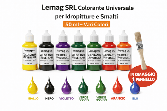 Colorante Universale 50 ml per Idropitture e Smalti – Vari Colori - Lemag srl