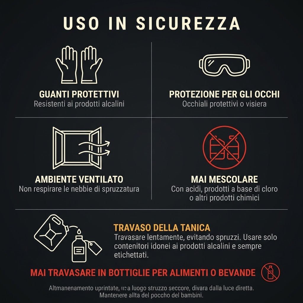 Sgrassatore Gel Professionale 5 Litri - Formula che Non Cola per Forno, Cappa, Griglie e Barbecue - Formato Ricarica per Cucine Professionali e Imprese di Pulizia - Lemag srl