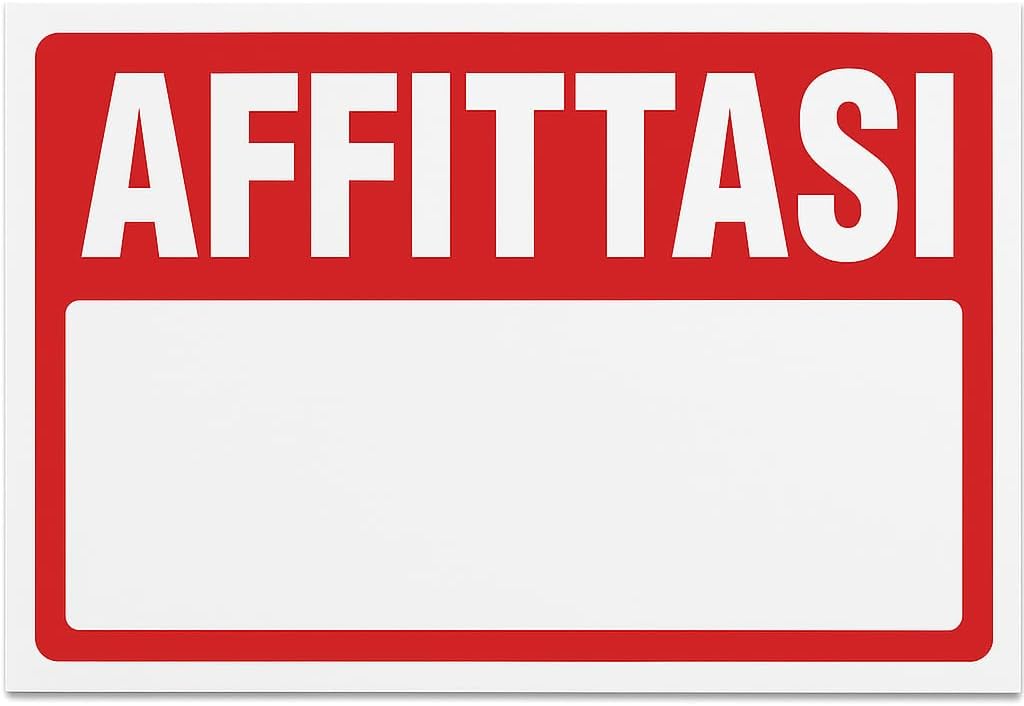 Cartello Affittasi personalizzabile in PVC 3 mm formato 30x20 cm