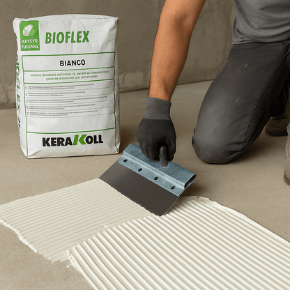 Adesivo Bioflex Kerakoll Bianco – Sacco da 25 kg – Flessibile e Eco - Compatibil - Lemag srl