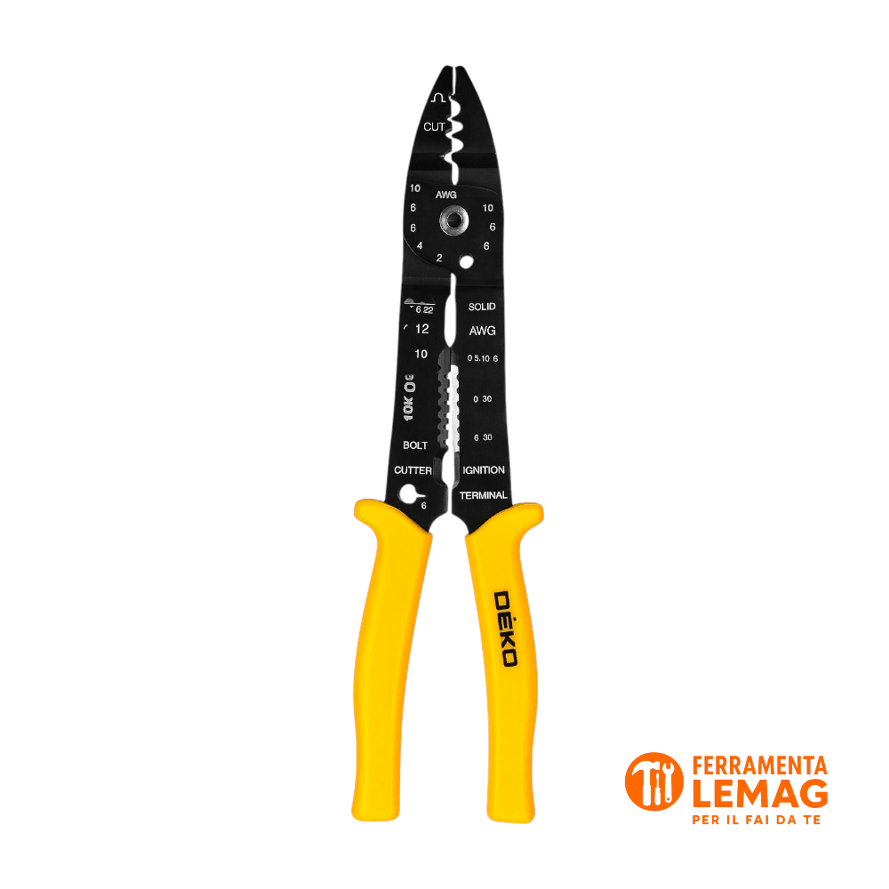 INGCO pinza spelafili 250 mm, professionale per cavi elettrici, ergonomica - Lemag srl