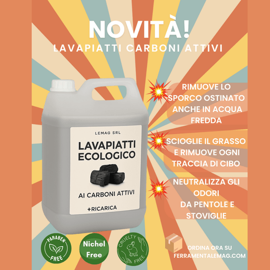 LAVAPIATTI ECOLOGICO FORMATO 5 LITRI – RICARICA GRANDE – 4 PROFUMAZIONI DISPONIBILI - Lemag srl