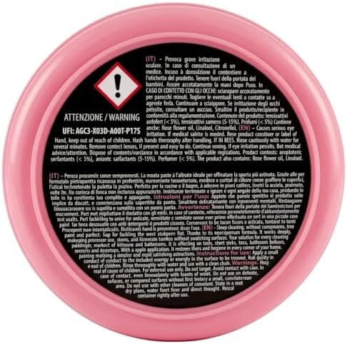 B.O.O.M. Pasta Abrasiva Profumata 500 g con Spugnetta – Acciaio, Piani Cottura, Piastrelle, Sanitari e Rubinetti – Profumo di Rosa - Lemag srl