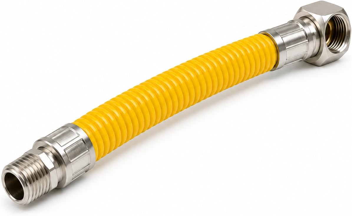 Flessibile Estensibile Rivestito per Gas e Acqua Sanitaria MF 1/2" da 100 a 200 mm Tubo Idraulico Estensibile - Lemag srl