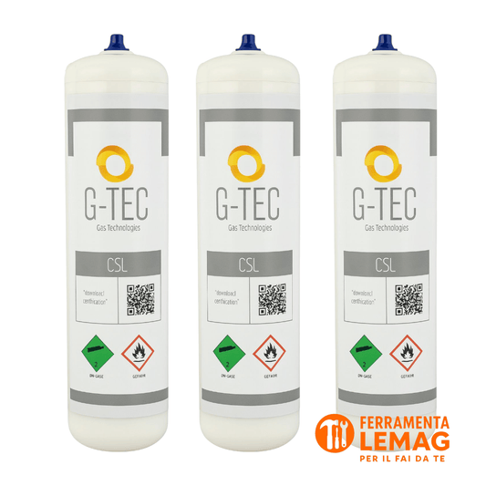 Bombola Azoto G - Nitrogen 0,95 L 121g x 3 per Pressurizzazione e Pulizia - Lemag srl
