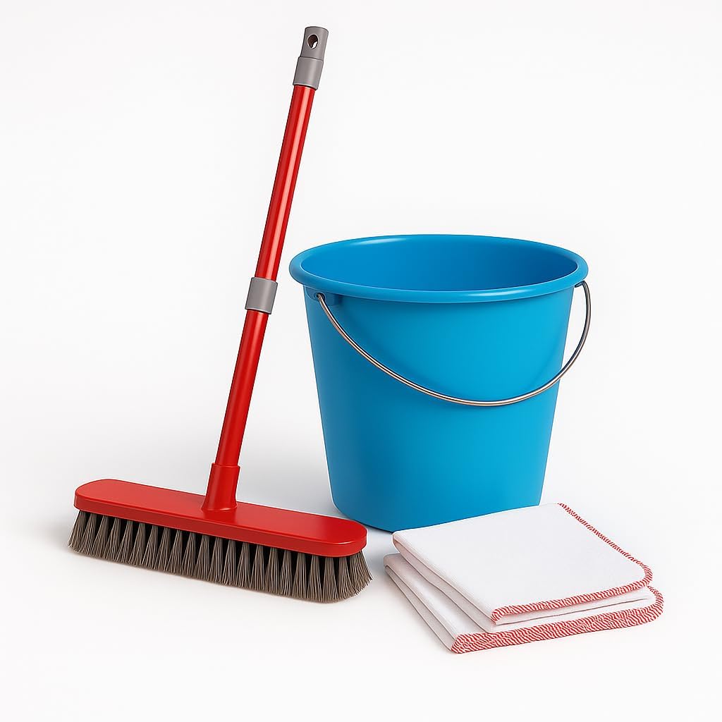 Kit Pulizia Secchio 7 L con Manico Telescopico e Scopettone – Italia - Lemag srl
