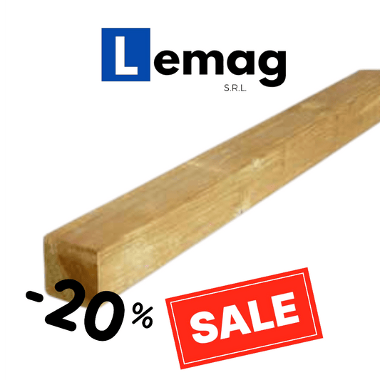 PALO QUADRATO PALI IN LEGNO DI PINO IMPREGNATO CM7X7X210H PER GIARDINO - Lemag srl
