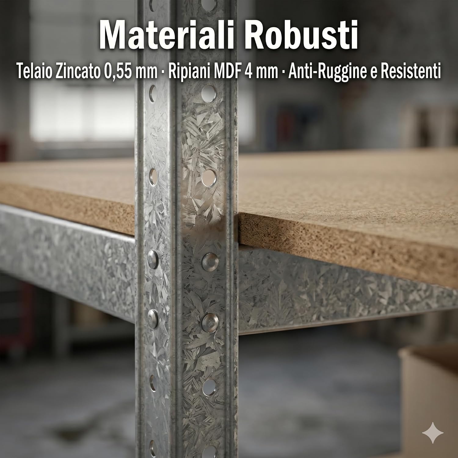 Scaffale Metallo 5 Ripiani 90x40x180h cm – Portata 875 kg Carico Pesante – Scaffalatura Zincata Heavy Duty Montaggio a Incastro Senza Bulloni per Garage Magazzino Cantina - Lemag srl