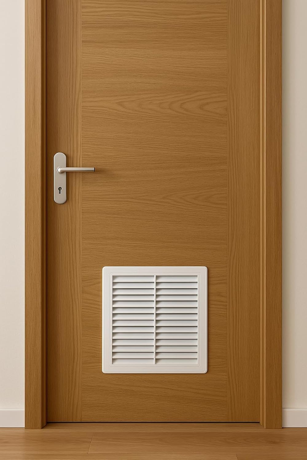 Griglia di Ventilazione 15×20 cm in ABS – Alette Inclinate Fisse e Rete Interna – Installazione a Parete o Porta - Lemag srl