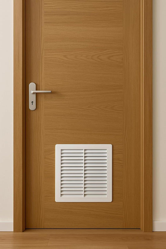 Griglia di ventilazione 15x20 cm in ABS con alette e rete interna – dettaglio