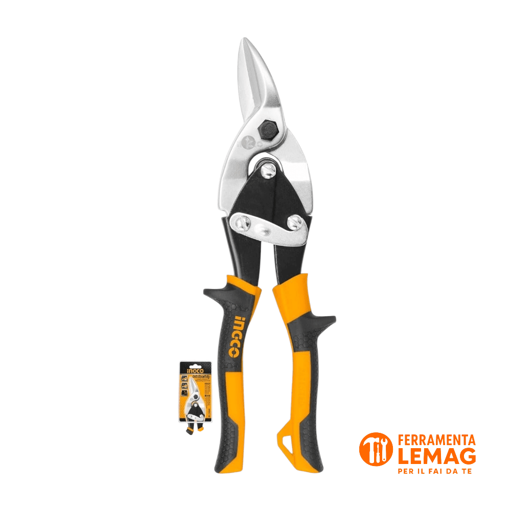 Forbici da lattoniere INGCO HTSN0110R 10", taglio destro preciso e professionale - Lemag srl