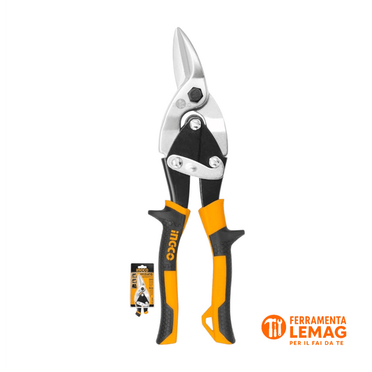 Forbici da lattoniere INGCO HTSN0110R 10", taglio destro preciso e professionale - Lemag srl