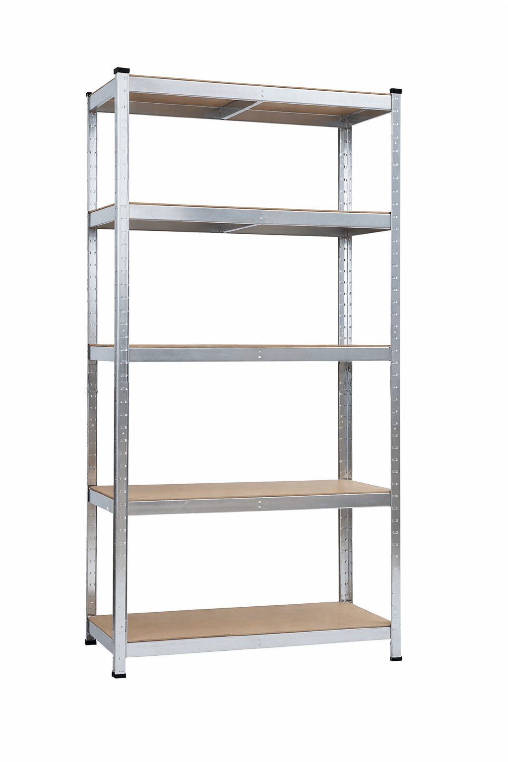 Scaffale Metallico Ercole 90x40x180 cm 5 Ripiani MDF 875 Kg Zincato - Lemag srl