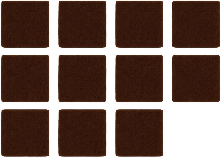 Feltrini Adesivi Quadrati Marroni 20×20 mm – Set 10 Pezzi – Proteggi Pavimenti e Mobili – Antigraffio e Antirumore per Sedie, Tavoli e Arredi - Lemag srl