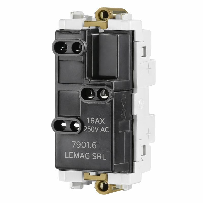 Interruttore Elettrico a Bilanciere 7901.6 Bianco – Unipolare 1P – 16AX 250V AC – Comando ON/OFF per Impianti Civili - Lemag srl