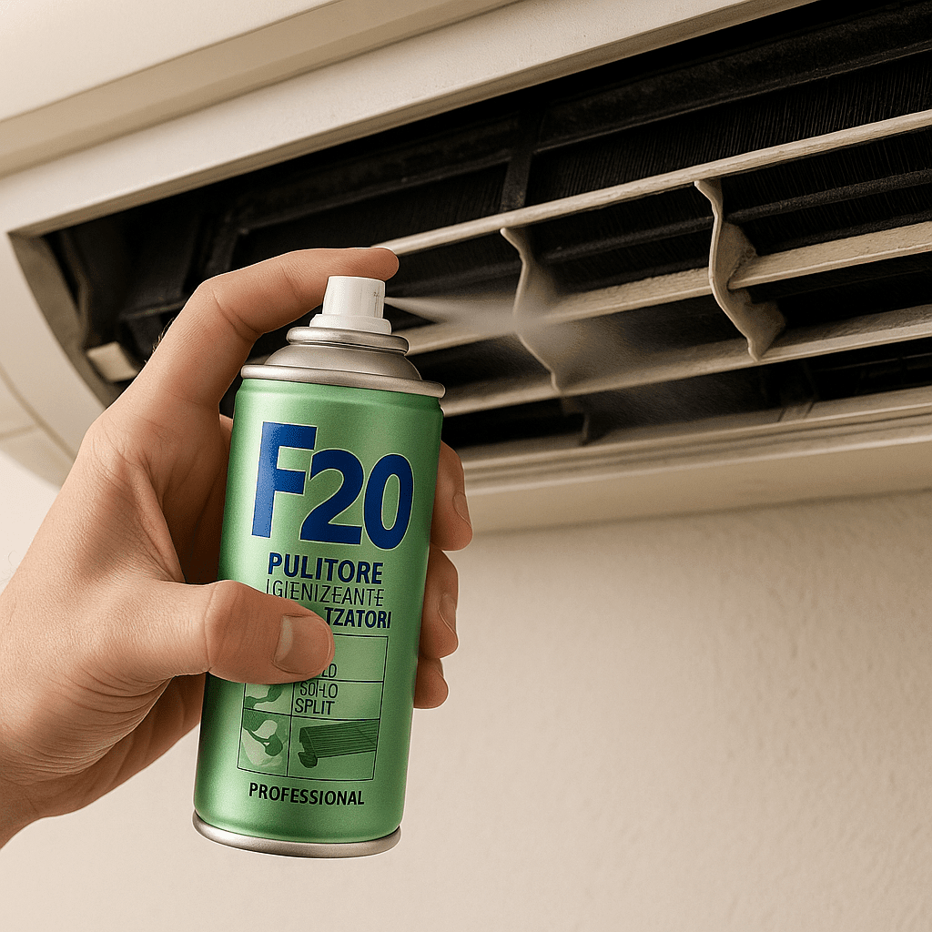 Pulitore igienizzante per CONDIZIONATORI F20 – spray detergente antibatterico - Lemag srl