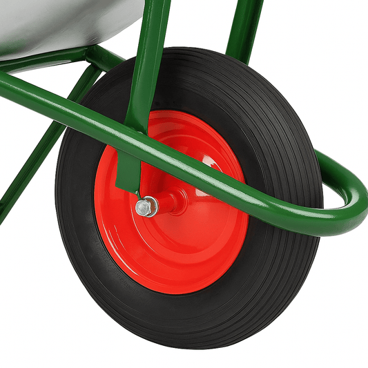 Carriola Edilizia 75 Lt Vasca Zincata – Telaio Rinforzato e Ruota Pneumatica - Lemag srl