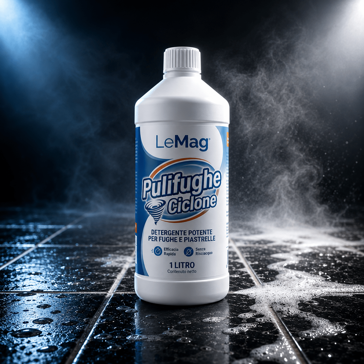 Ciclone 1L – Detergente Acido Professionale per Fughe e Pavimenti | Rimuove Calcare, Cemento e Incrostazioni | Pulizia Profonda Fughe, Gres, CeramicaCiclone 1L – Detergente Acido Professionale per Fughe e Pavimenti - Lemag srl
