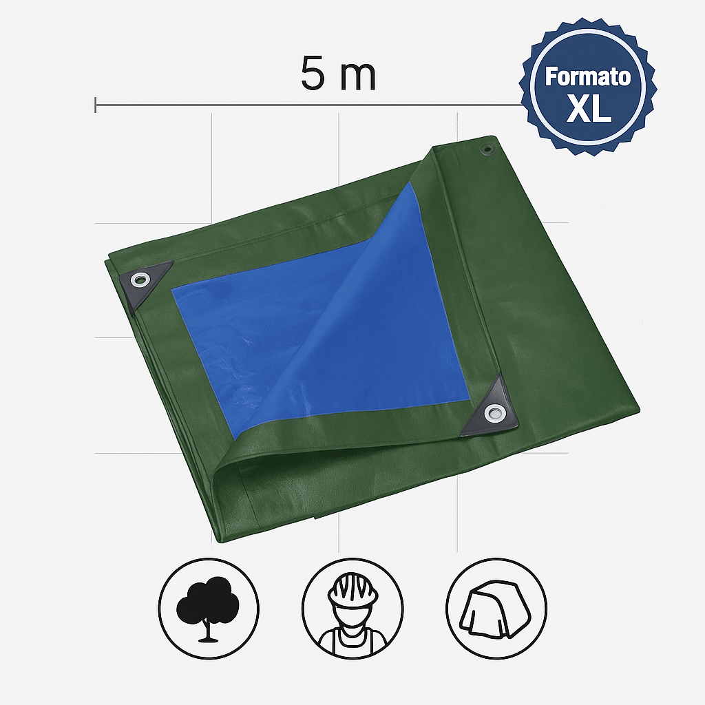 Telo Occhiellato Verde Impermeabile Anti - UV – Multiuso Copertura Esterni – Lemag SRL - Lemag srl