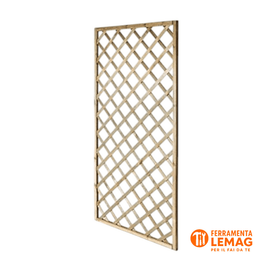 Pannello Grigliato in Legno di Pino Impregnato da Giardino per pianti rampicanti - Lemag srl