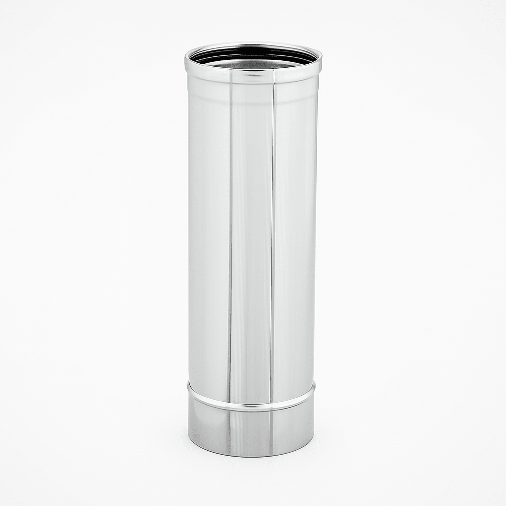 Tubo Canna Fumaria Inox AISI 304 Sp. 5/10 – Ø80 - 300 mm – 50/100 cm – LEMAG SRL - Lemag srl