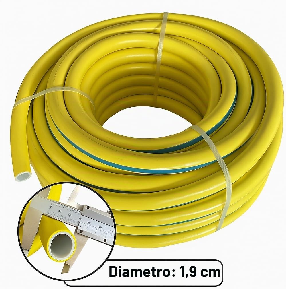Tubo per Irrigazione Giardino 6 Strati (3/4"x 50 Metri) – Flessibile, Resistente, Ideale per Giardinaggio e Irrigazione, Adatto per Uso Esterno, Lemag srl - Lemag srl