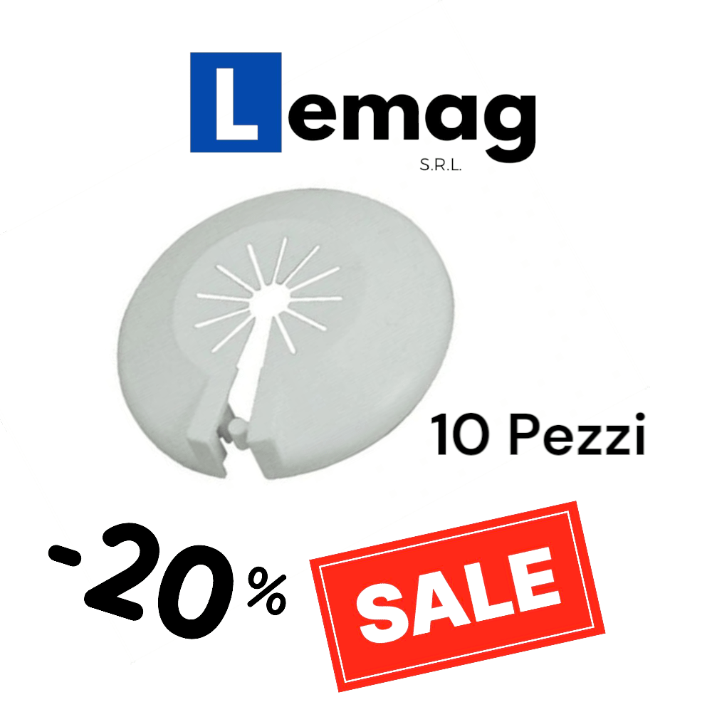 Rosetta PVC Foro Universale Bianca – Confezione da 10 Pezzi - Lemag srl - Lemag srl