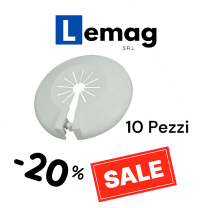 Rosetta PVC Foro Universale Bianca – Confezione da 10 Pezzi - Lemag srl - Lemag srl