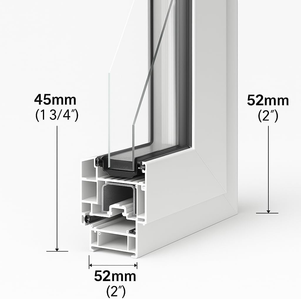 Finestra Alluminio Taglio Freddo Bianca Vetro Visarm 33.1 LEMAG SRL - Lemag srl