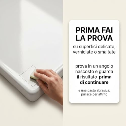 B.O.O.M. Pasta Abrasiva Profumata 500 g con Spugnetta – Acciaio, Piani Cottura, Piastrelle, Sanitari e Rubinetti – Profumo di Rosa - Lemag srl
