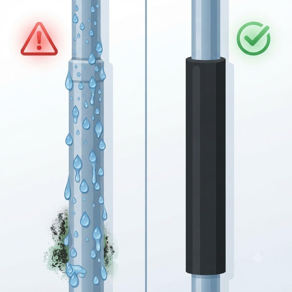 Tubo Termoisolante IT-Flex C1 in Barra 2 m — Guaina Isolante Elastomerica a Cellule Chiuse EN 14304 per Tubi Riscaldamento, Climatizzazione e Refrigerazione, Anticondensa, Ø18/Ø22/Ø28 mm - Lemag srl